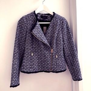 J.Crew Zip Jacket in Fringy Tweed